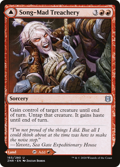 Song-Mad Treachery // Song-Mad Ruins (ZNR-165) - Zendikar Rising Foil