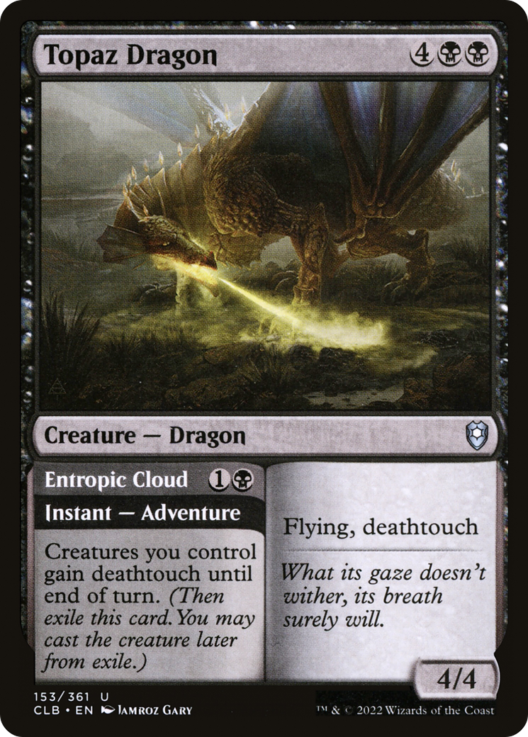 Topaz Dragon // Entropic Cloud (CLB-153) - Commander Legends: Battle for Baldur's Gate Foil