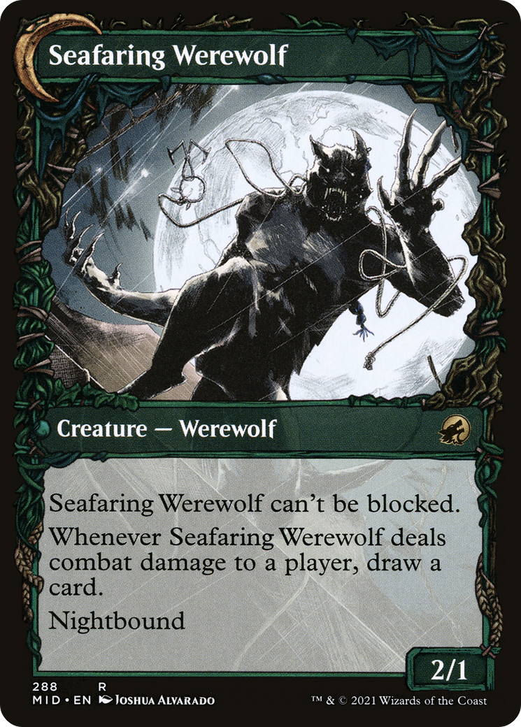 Suspicious Stowaway // Seafaring Werewolf (MID-288) - Innistrad: Midnight Hunt: (Showcase, Double Faced Transform) Foil