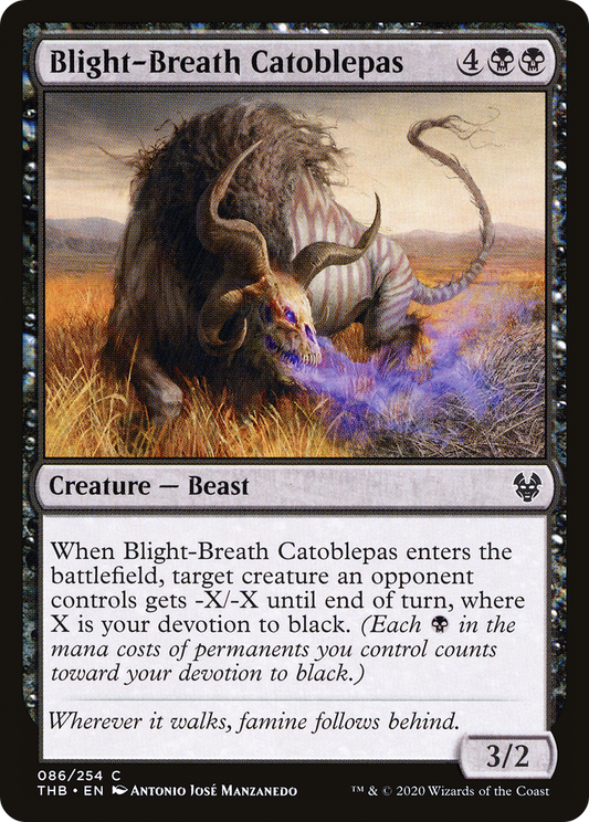 Blight-Breath Catoblepas (THB-086) - Theros Beyond Death Foil