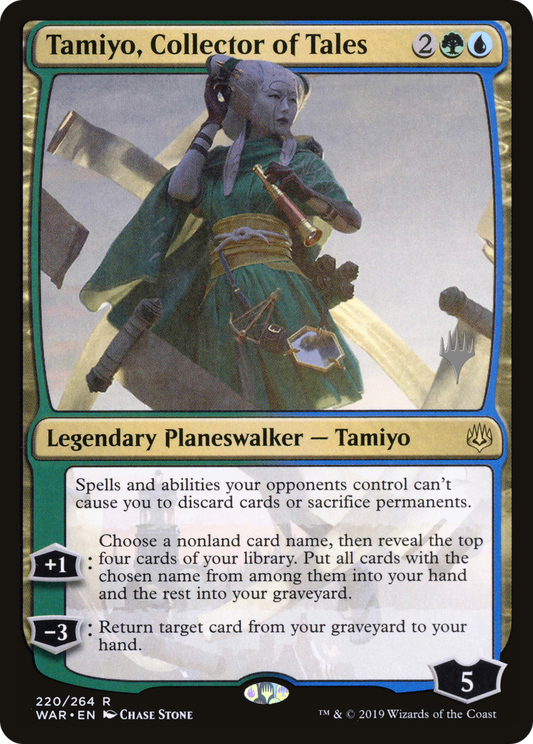 Tamiyo, Collector of Tales (PWAR-220P) - War of the Spark Promos