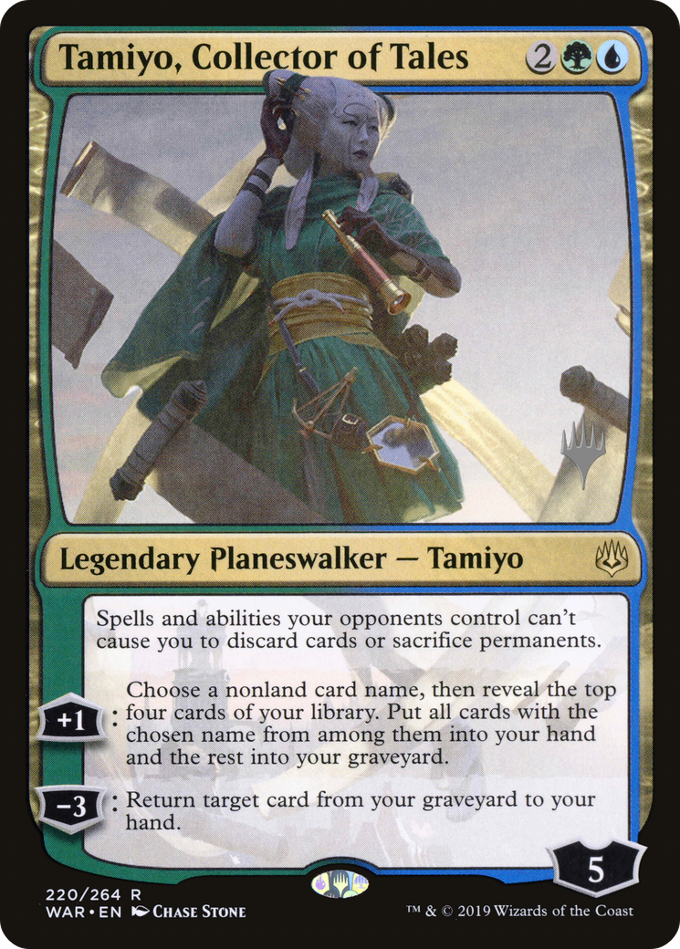 Tamiyo, Collector of Tales (PPTHB-220P) - War of the Spark Promos Foil (Promo Pack)