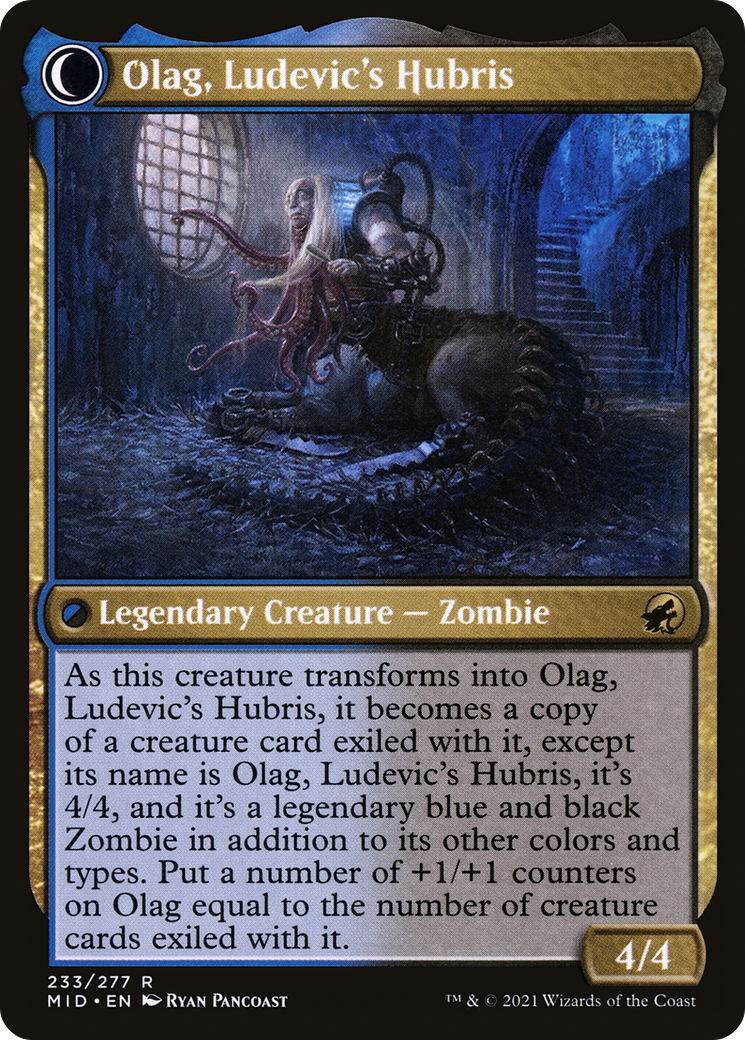 Ludevic, Necrogenius // Olag, Ludevic's Hubris (MID-233) - Innistrad: Midnight Hunt: (Double Faced Transform) Foil