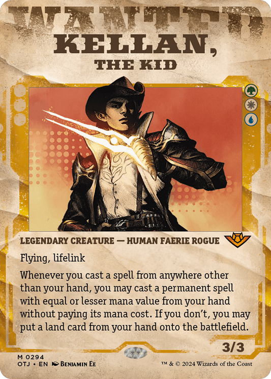 Kellan, the Kid (OTJ-294) - Outlaws of Thunder Junction: (Showcase) (Borderless) Foil