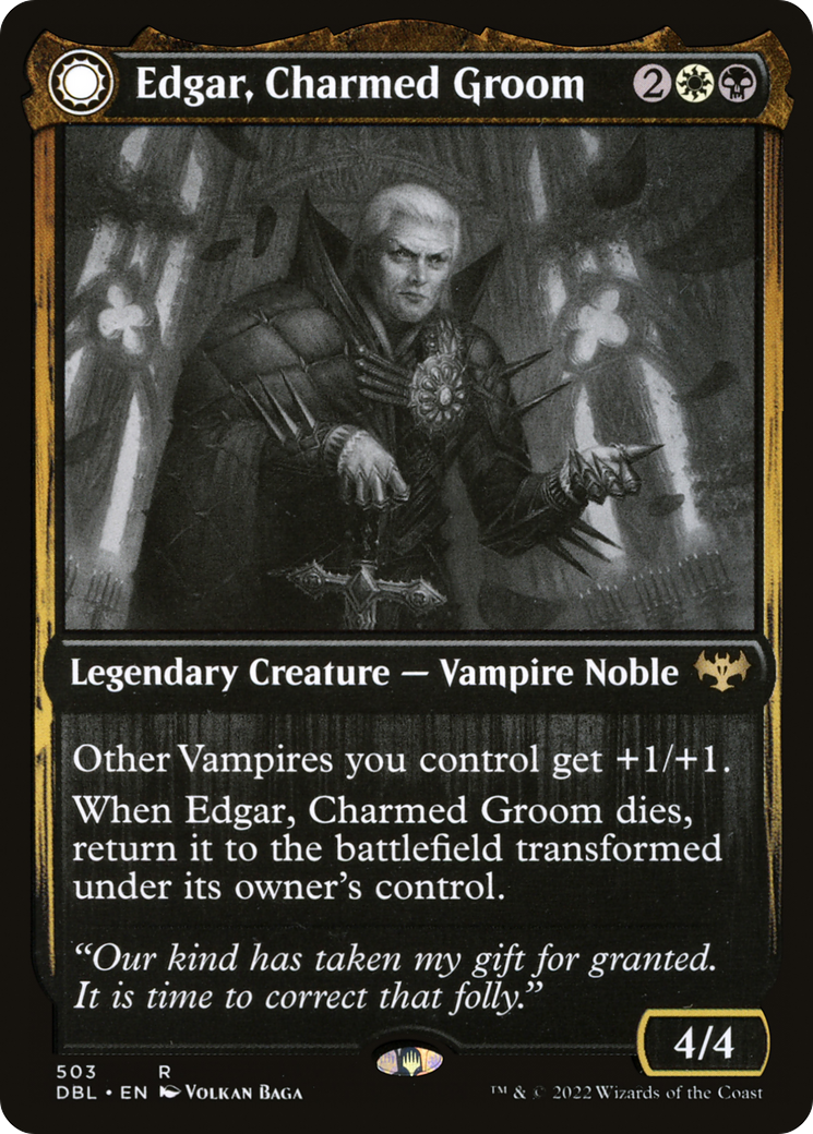 Edgar, Charmed Groom // Edgar Markov's Coffin (DBL-503) - Innistrad: Double Feature: (Double Faced Transform)