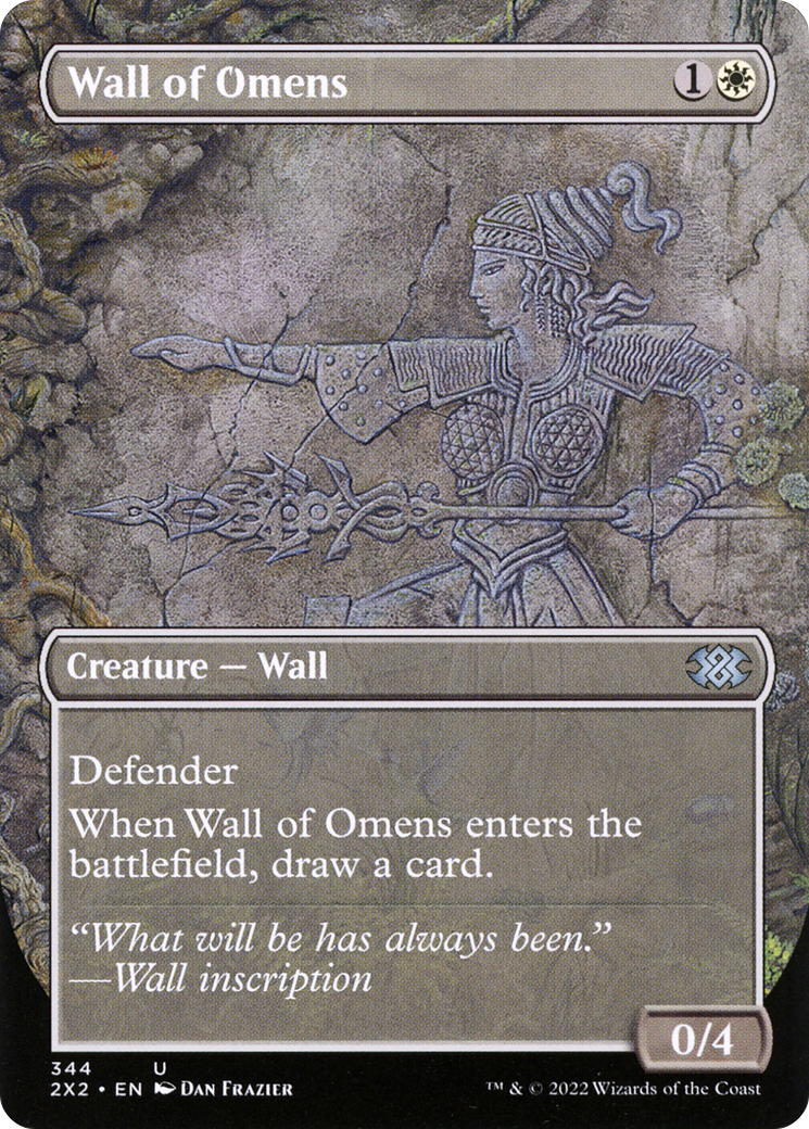 Wall of Omens (2X2-344) - Double Masters 2022 (Borderless) Foil