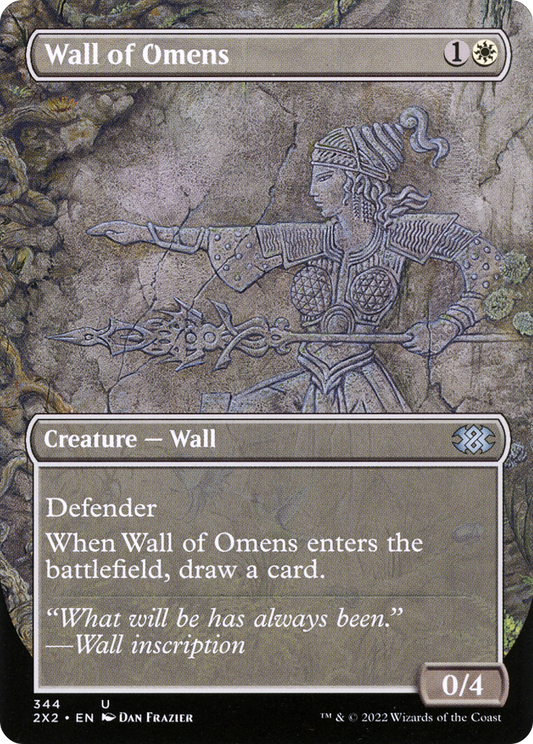 Wall of Omens (2X2-344) - Double Masters 2022 (Borderless) Foil