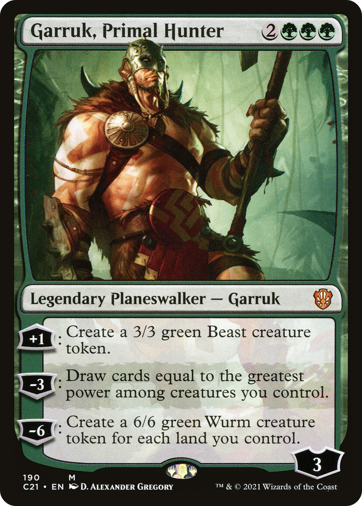 Garruk, Primal Hunter (C21-190) - Commander 2021