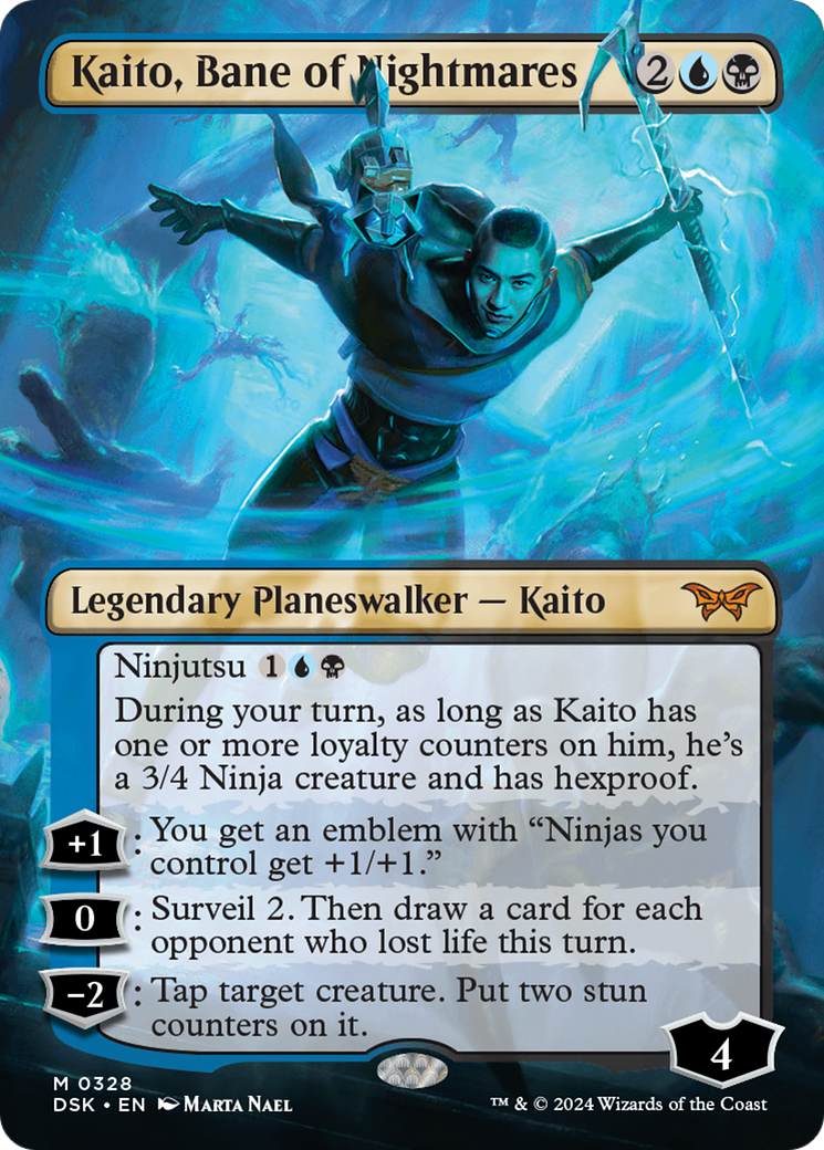 Kaito, Bane of Nightmares (DSK-328) - Duskmourn: House of Horror (Borderless) Foil