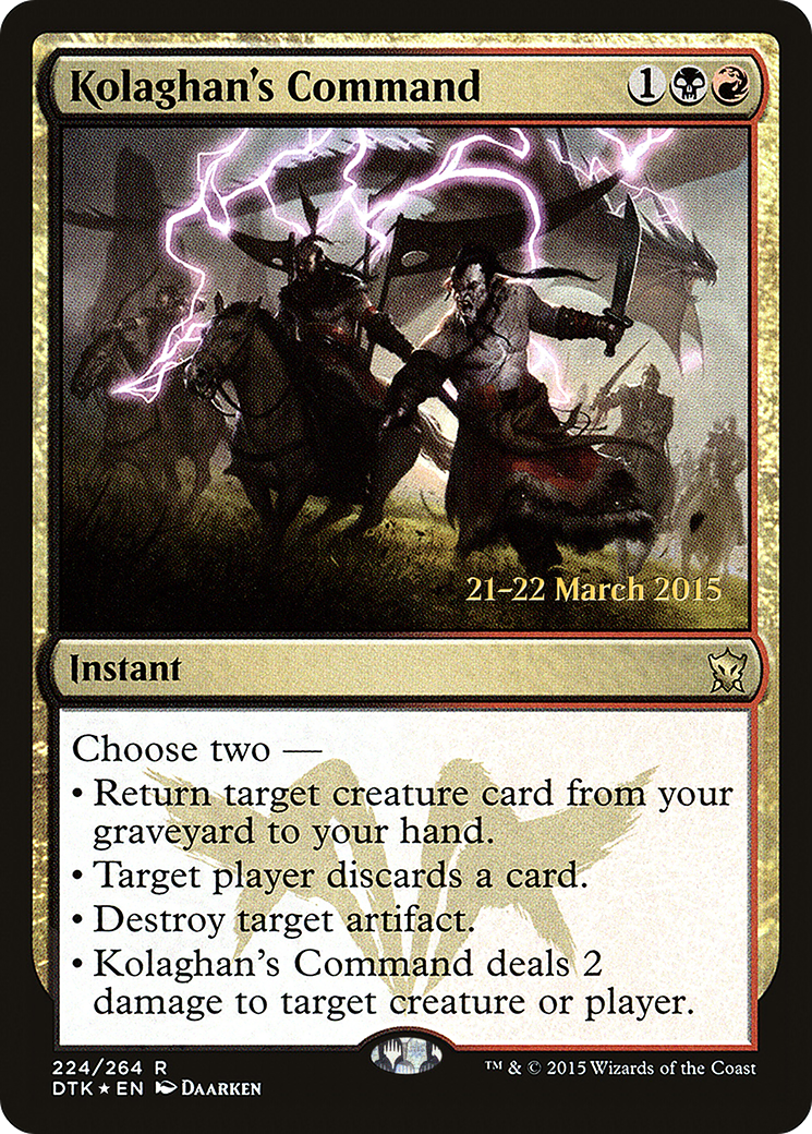 Kolaghan's Command (PRE-224S) - Dragons of Tarkir Promos (Prerelease) Foil
