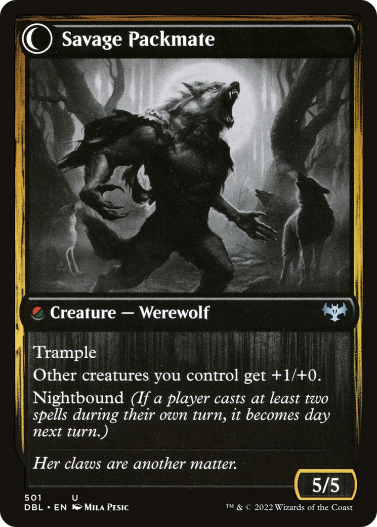 Child of the Pack  (DBL-501) - Innistrad: Double Feature: (Double Faced Transform) Foil