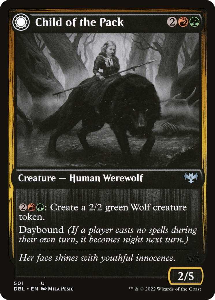Child of the Pack  (DBL-501) - Innistrad: Double Feature: (Double Faced Transform)