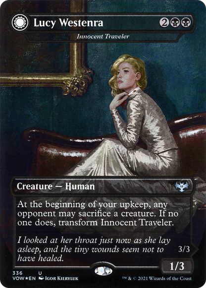 Innocent Traveler // Malicious Invader (VOW-336) - Innistrad: Crimson Vow: (Double Faced Transform) (Borderless) Foil