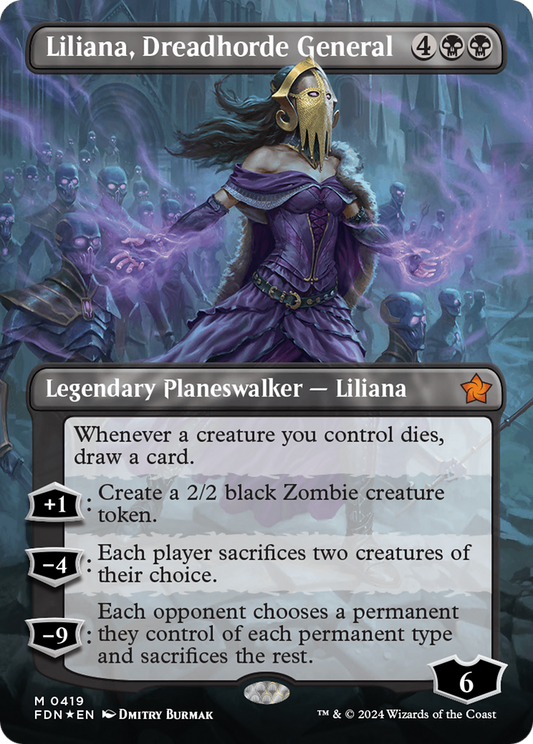 Liliana, Dreadhorde General (FDN-419) - Foundations (Borderless)