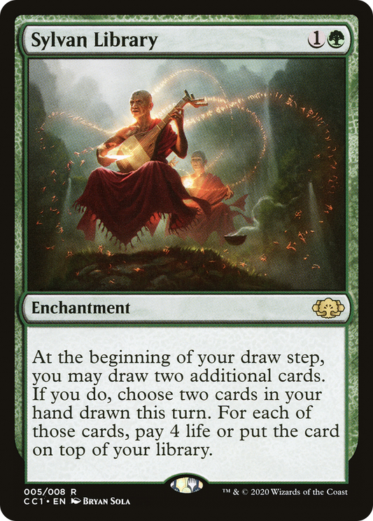 Sylvan Library (CC1-005) - Commander Collection: Green Foil