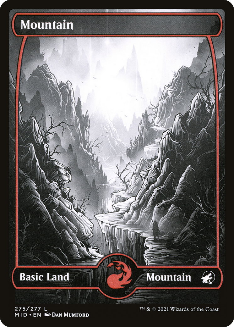 Mountain (MID-275) - Innistrad: Midnight Hunt: (Full Art, Showcase)