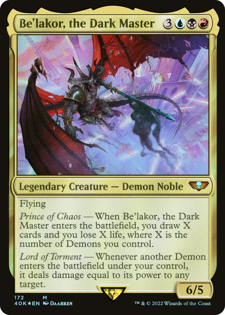 Be'lakor, the Dark Master (40K-172) - Warhammer 40,000 Commander Foil