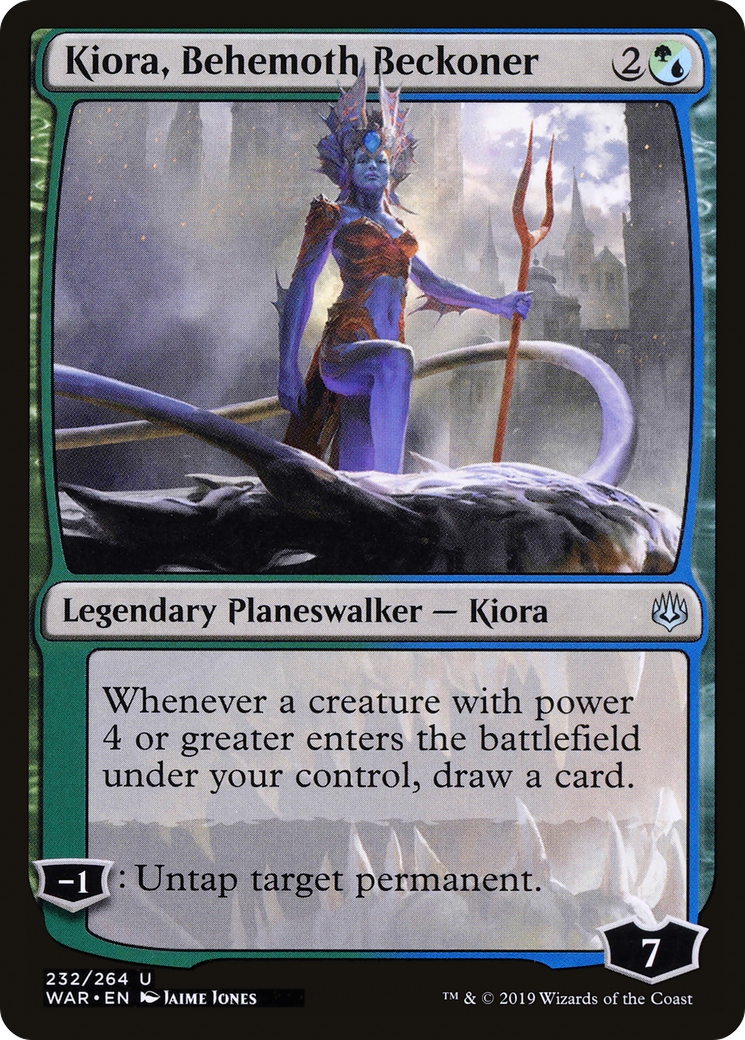 Kiora, Behemoth Beckoner (WAR-232) - War of the Spark Foil