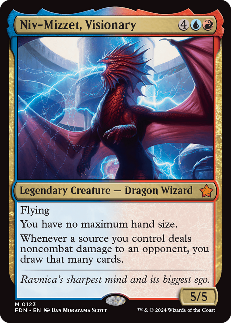 Niv-Mizzet, Visionary (FDN-123) - Foundations Foil