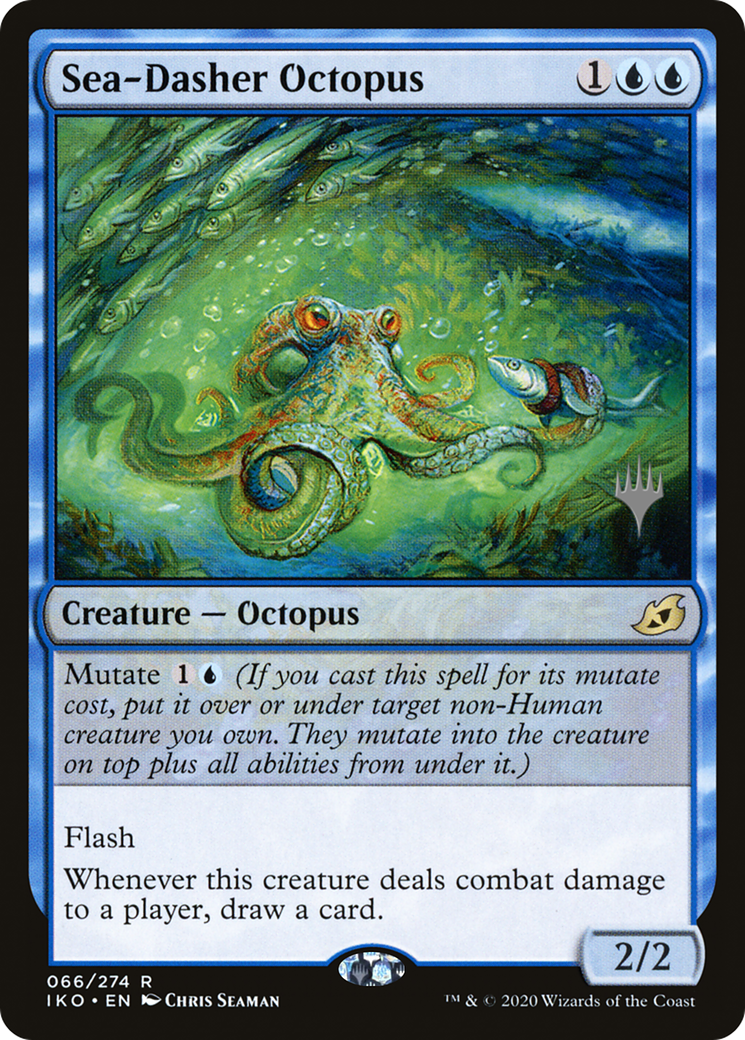 Sea-Dasher Octopus (PPIKO-66P) - Ikoria: Lair of Behemoths Promos (Promo Pack)