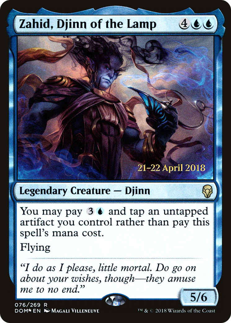 Zahid, Djinn of the Lamp (PDOM-76S) - Dominaria Promos Foil