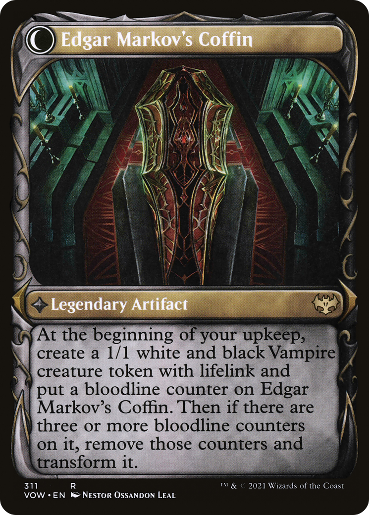 Edgar, Charmed Groom // Edgar Markov's Coffin (VOW-311) - Innistrad: Crimson Vow: (Showcase, Double Faced Transform) Foil