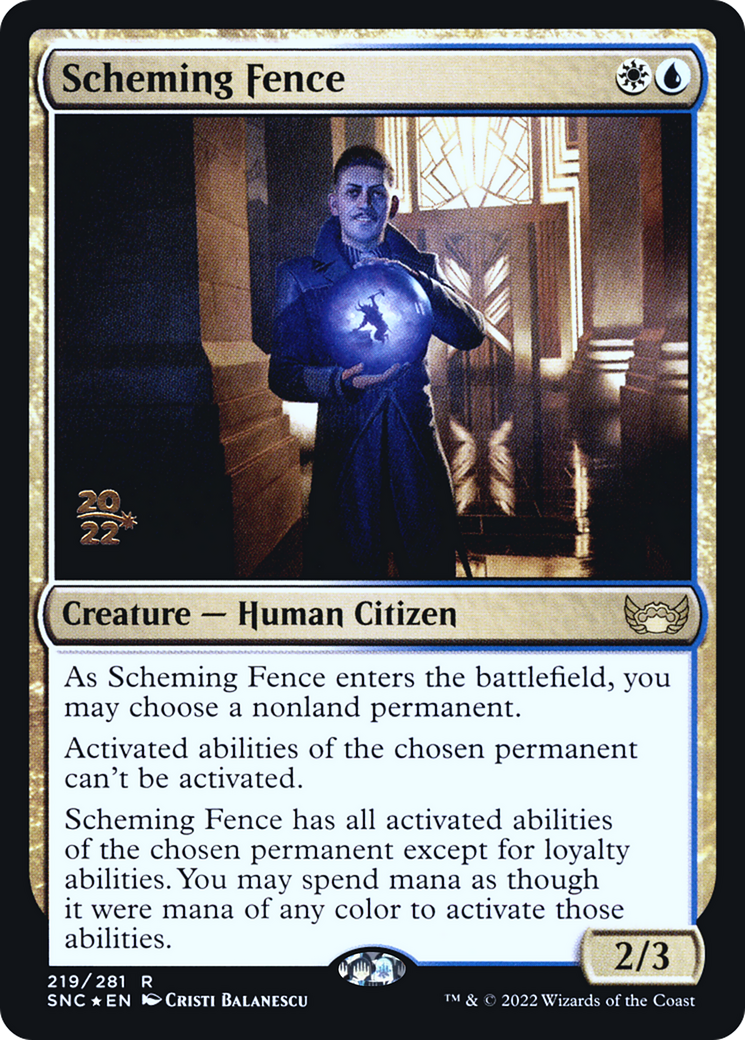 Scheming Fence (PSNC-219S) - Streets of New Capenna Promos Foil