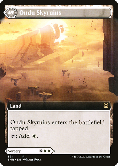 Ondu Inversion // Ondu Skyruins (ZNR-321) - Zendikar Rising: (Extended Art)