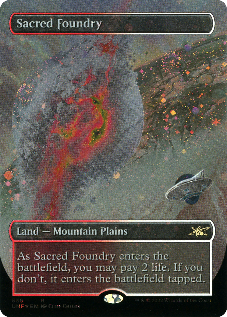 Sacred Foundry  (Borderless)(UNF-536) - Unfinity Foil