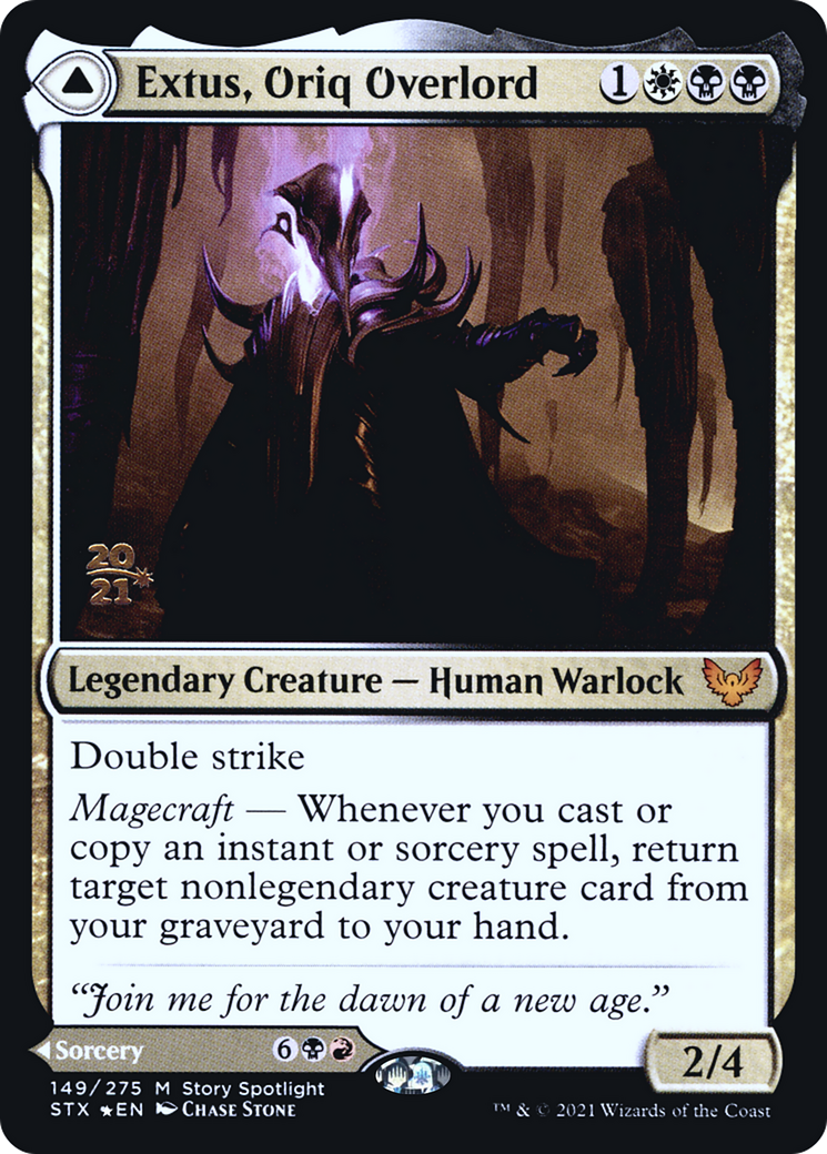 Extus, Oriq Overlord // Awaken the Blood Avatar (PSTX-149S) - Strixhaven: School of Mages Promos Foil