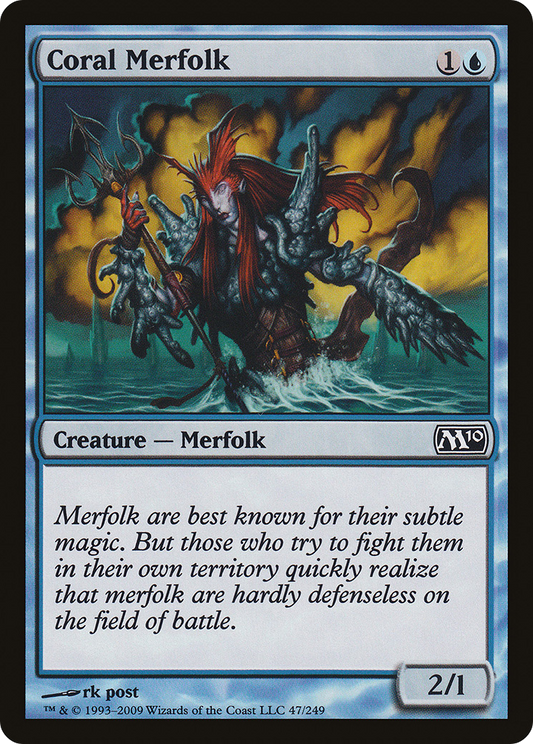 Coral Merfolk (M10-047) - Magic 2010 Foil