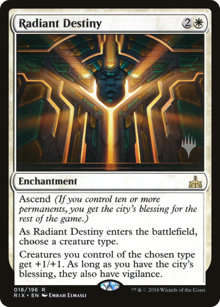 Radiant Destiny (PPM20-18P) - Rivals of Ixalan Promos Foil (Promo Pack)