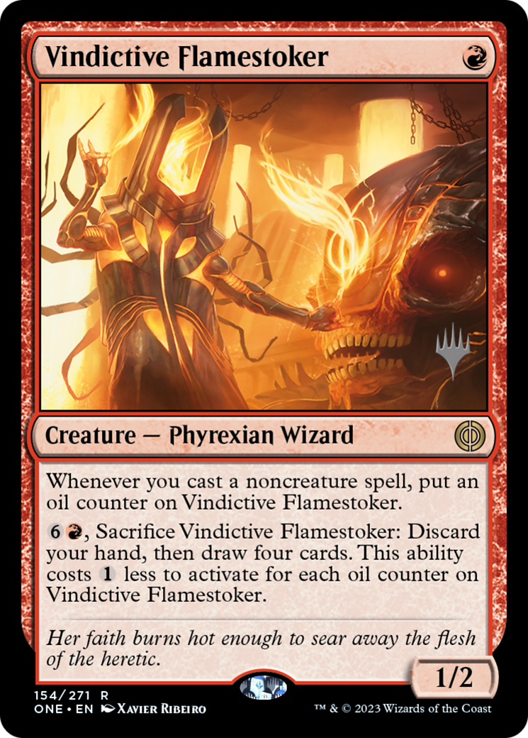 Vindictive Flamestoker (PONE-154P) - Phyrexia: All Will Be One Promos Foil