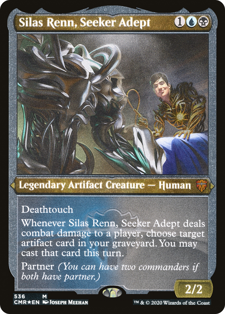 Silas Renn, Seeker Adept (CMR-536) - Commander Legends Etched Foil