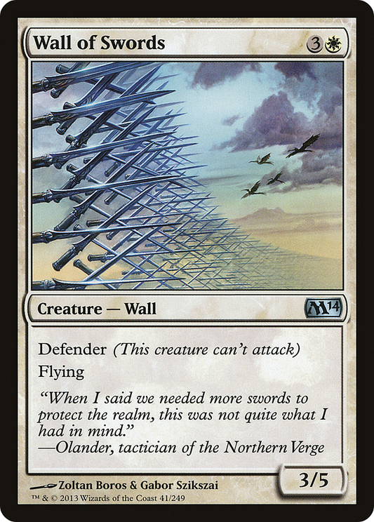 Wall of Swords (M14-041) - Magic 2014 Foil