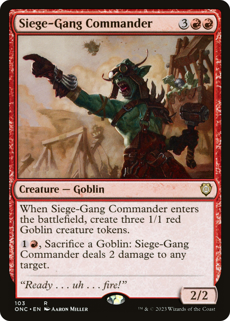 Siege-Gang Commander (ONC-103) - Phyrexia: All Will Be One Commander