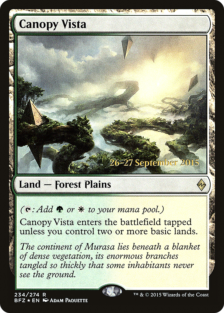 Canopy Vista (PRE-234S) - Battle for Zendikar Promos (Prerelease) Foil