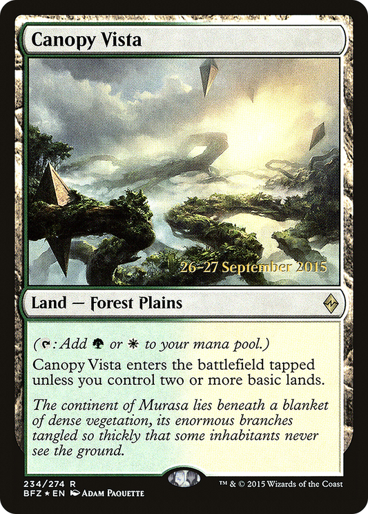 Canopy Vista (PRE-234S) - Battle for Zendikar Promos (Prerelease) Foil
