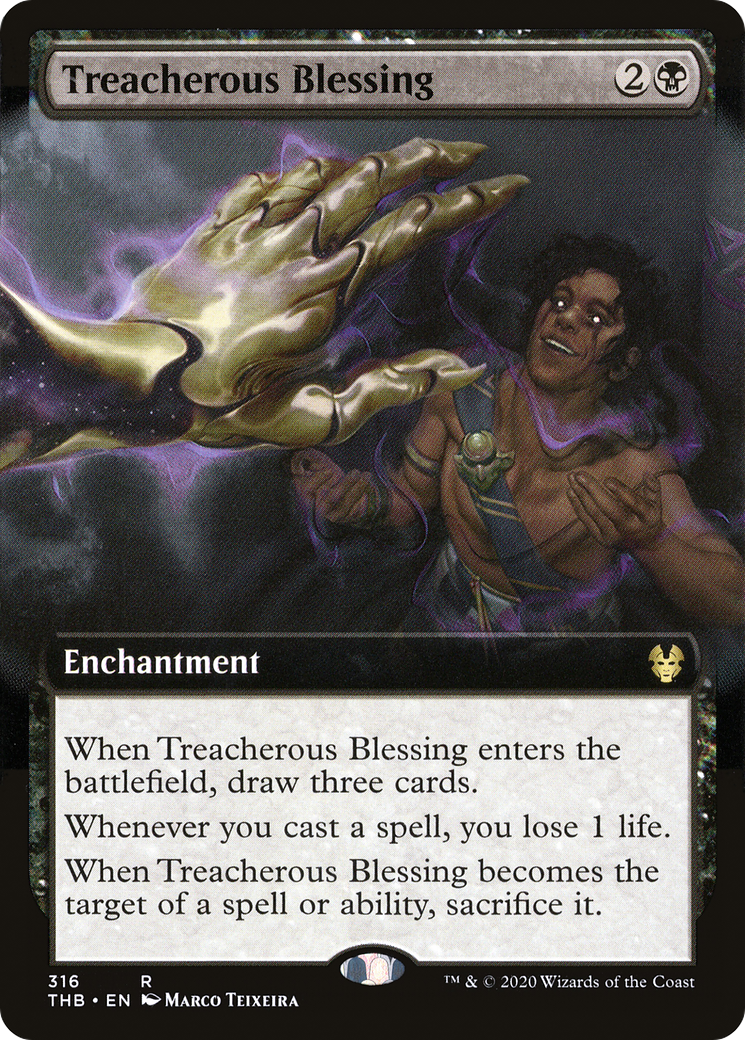 Treacherous Blessing (THB-316) - Theros Beyond Death: (Extended Art) Foil