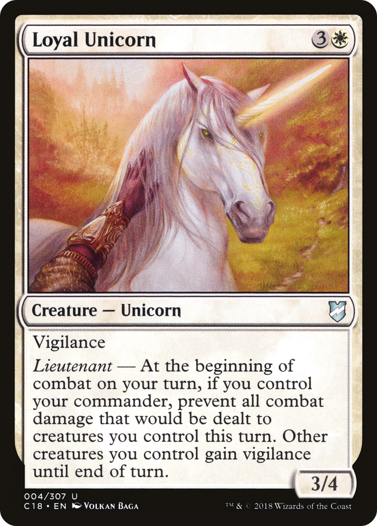 Loyal Unicorn (C18-004) - Commander 2018