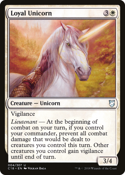 Loyal Unicorn (C18-004) - Commander 2018