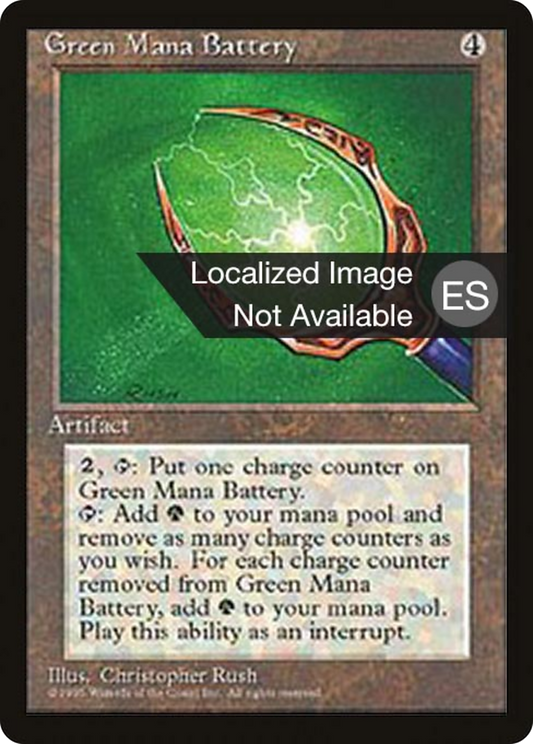 Green Mana Battery (4BB-323) - Fourth Edition Foreign Black Border