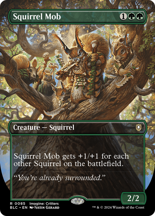 Squirrel Mob  (Borderless)(BLC-085) - Bloomburrow Commander