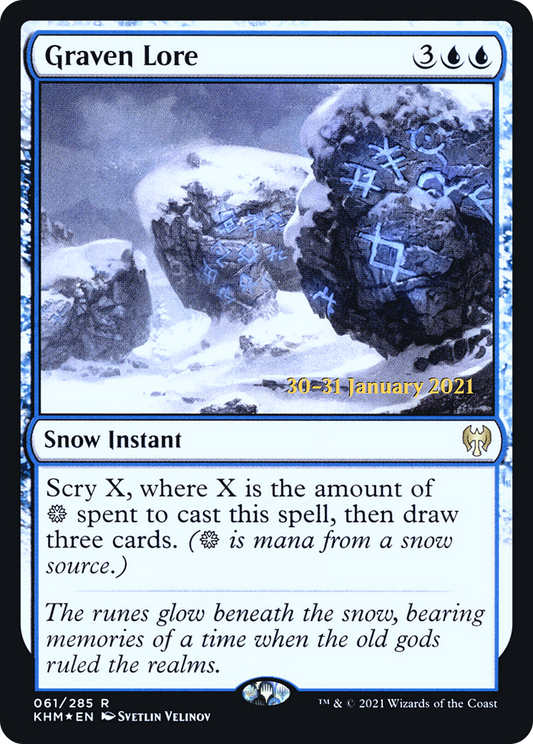 Graven Lore (PKHM-61S) - Kaldheim Promos: (snow) Foil