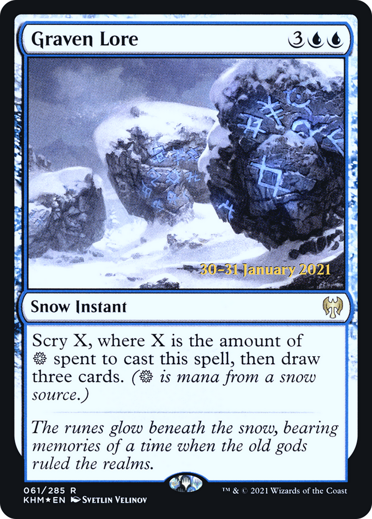 Graven Lore (PRE-61S) - Kaldheim Promos: (snow) (Prerelease) Foil