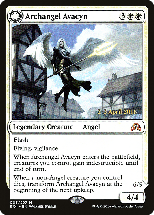 Archangel Avacyn (PRE-005) - Shadows over Innistrad Promos: (Double Faced Transform) Foil