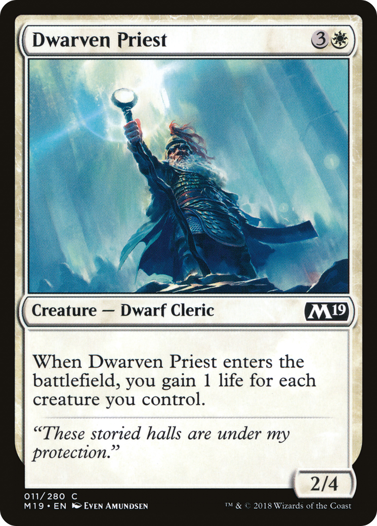 Dwarven Priest (M19-011) - Core Set 2019 Foil