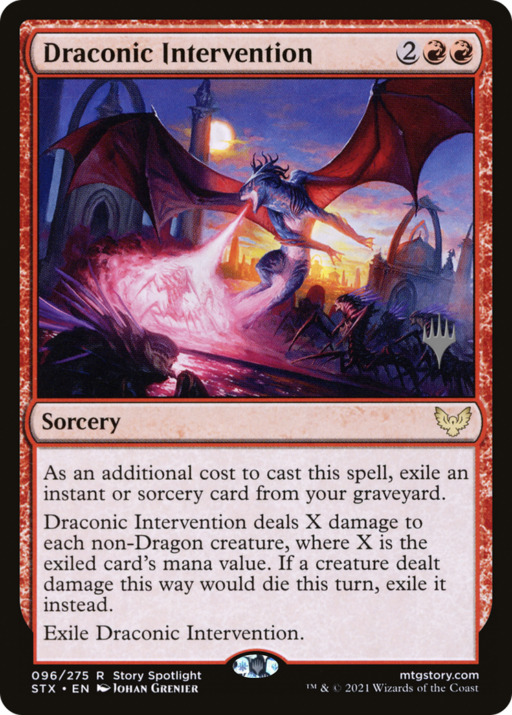 Draconic Intervention (PPSTX-096) - Strixhaven: School of Mages Promos (Promo Pack) Foil