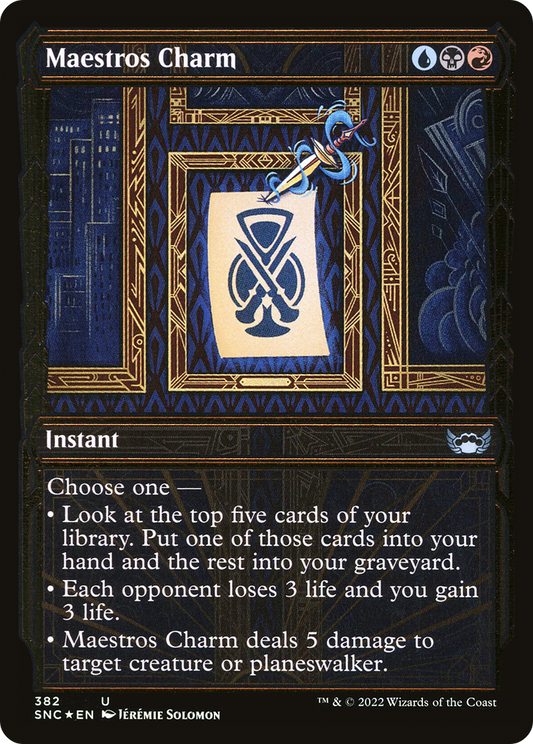 Maestros Charm  (Gilded Foil)(SNC-382) - Streets of New Capenna: (Showcase) Foil