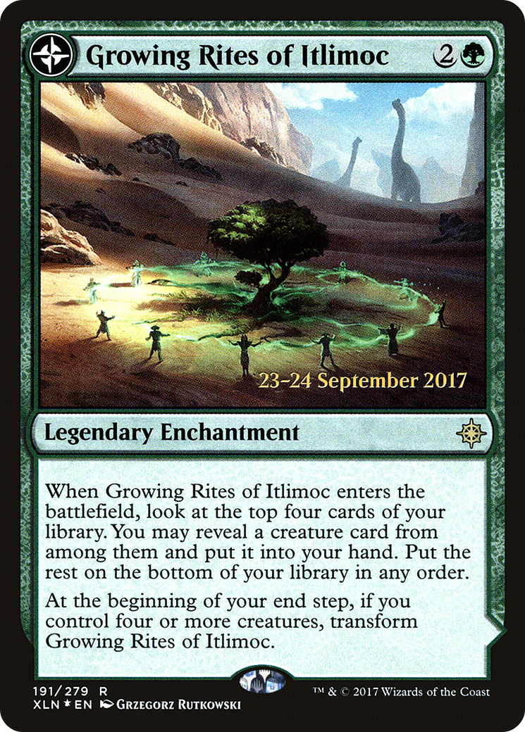 Growing Rites of Itlimoc // Itlimoc, Cradle of the Sun (PXLN-191S) - Ixalan Promos: (compasslanddfc) Foil